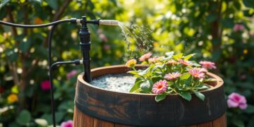 nawadnianie kropelkowe z beczki